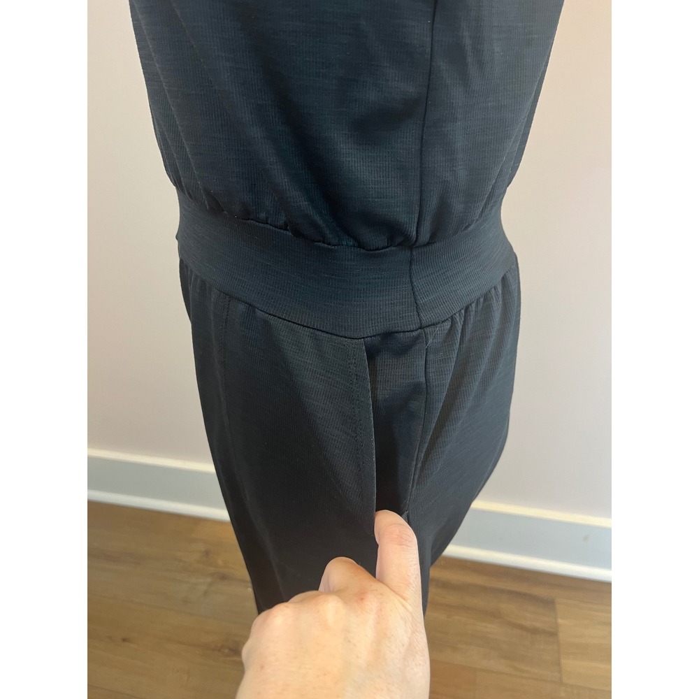 Beyond Yoga Lounge Around Black Ribbed Adjustable Strap Jogger Jumpsuit Size M - Picture 5 of 13
